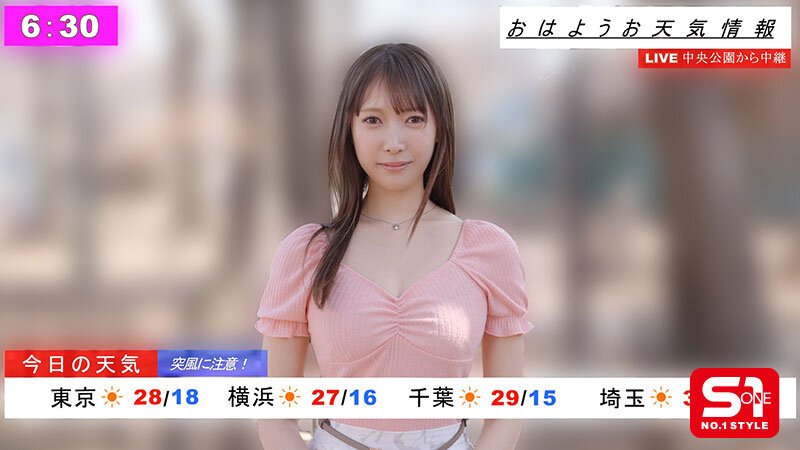 在电车被碰触狂揉捏！享受上痴汉侵犯的「性感气象主播」！